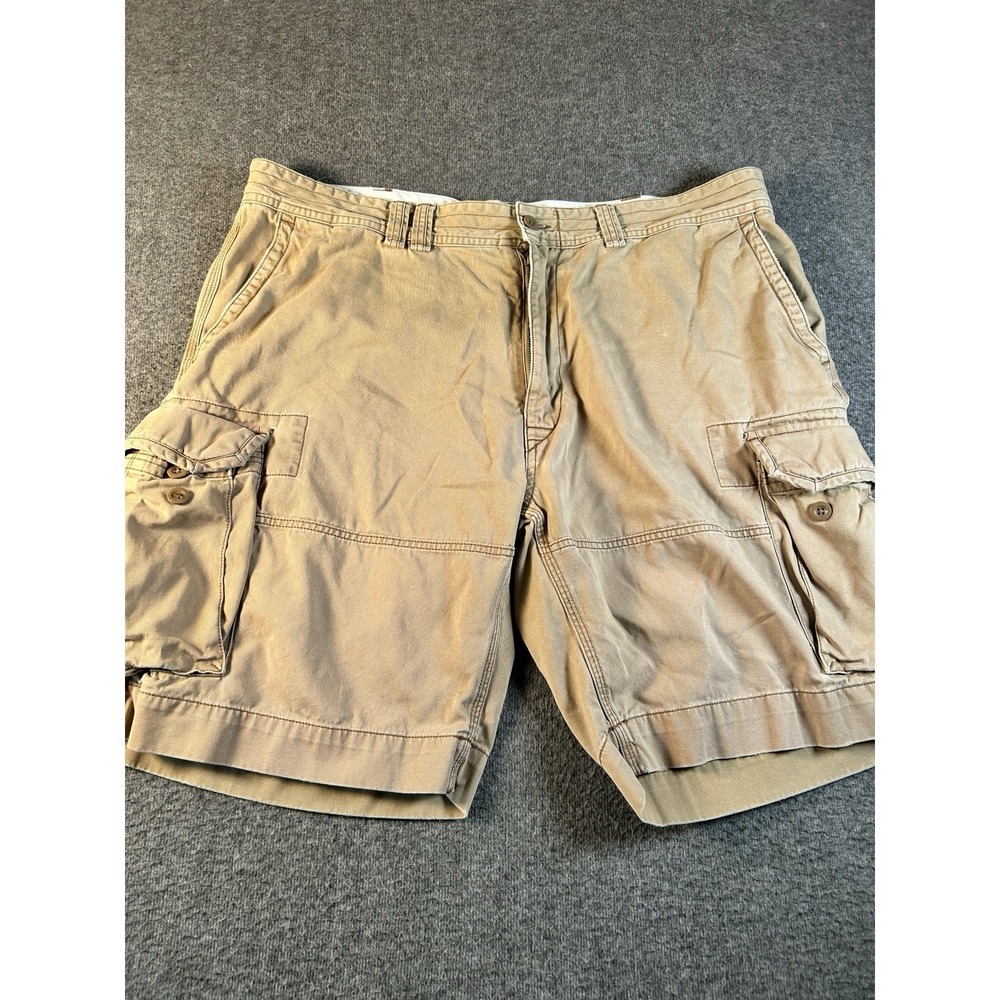 Polo‎ Ralph Lauren Mens Tan Khaki Cotton Cargo Shorts Size 42 Utility Outdoor